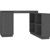 814506 vidaXL Bureau Gris 110x50x75 cm Bois massif de pin