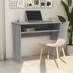 815463 vidaXL Bureau Sonoma gris 90x50x74 cm Bois d'ingénierie