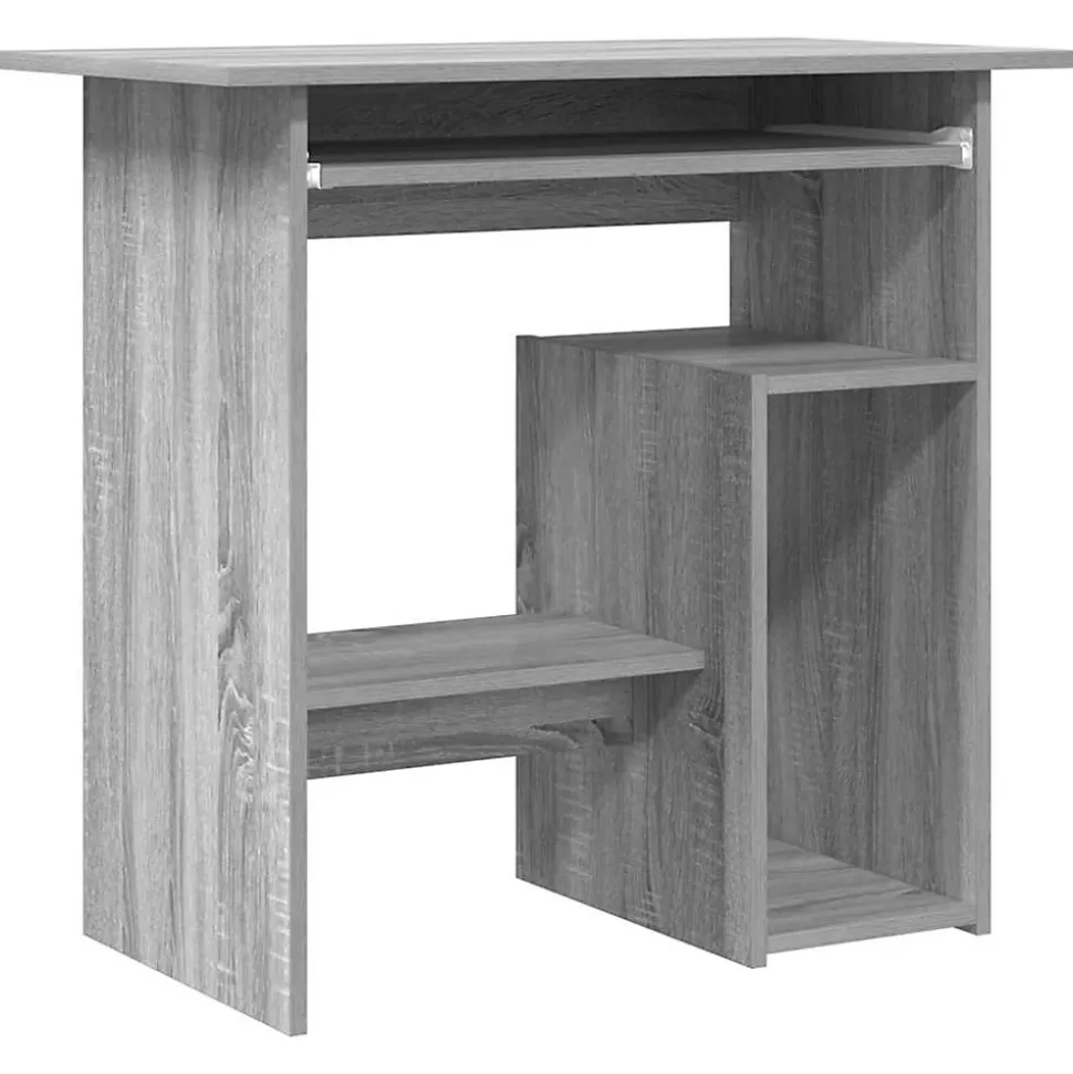815478 vidaXL Bureau Sonoma gris 80x45x74 cm Bois d'ingénierie