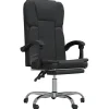 349619 vidaXL Fauteuil inclinable de bureau Noir Similicuir