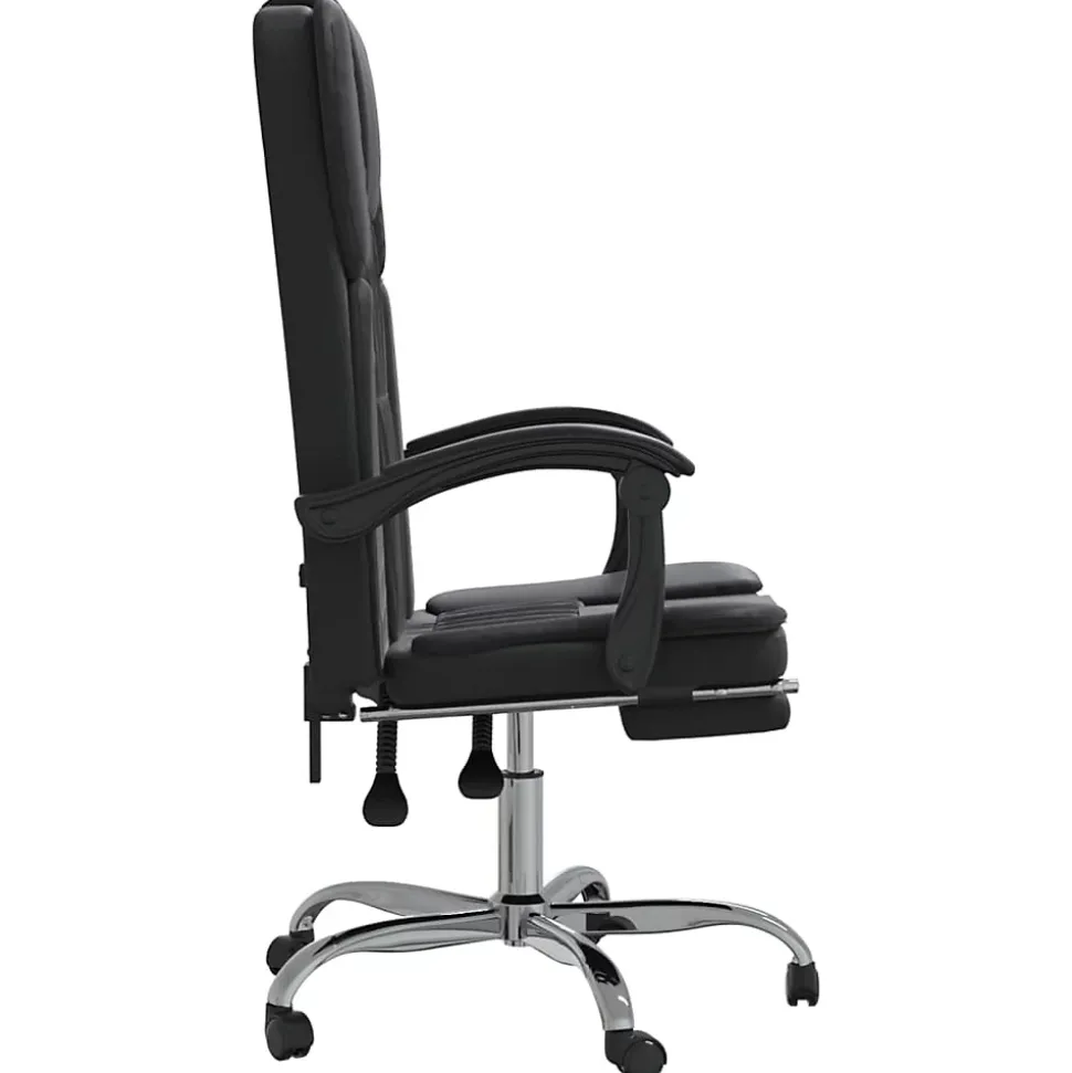 349619 vidaXL Fauteuil inclinable de bureau Noir Similicuir