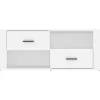 823099 vidaXL Meuble TV Blanc 100x35x40 cm Bois d'ingénierie