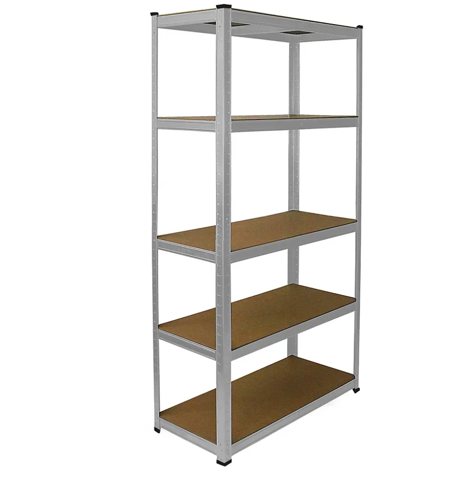 3 x Etagère à 5 Niveaux Gris - E-Rax