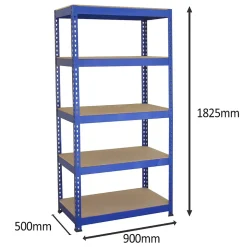 3 x Etagères 90 cm & 1 Etabli de Travail Bleu - Q-Rax