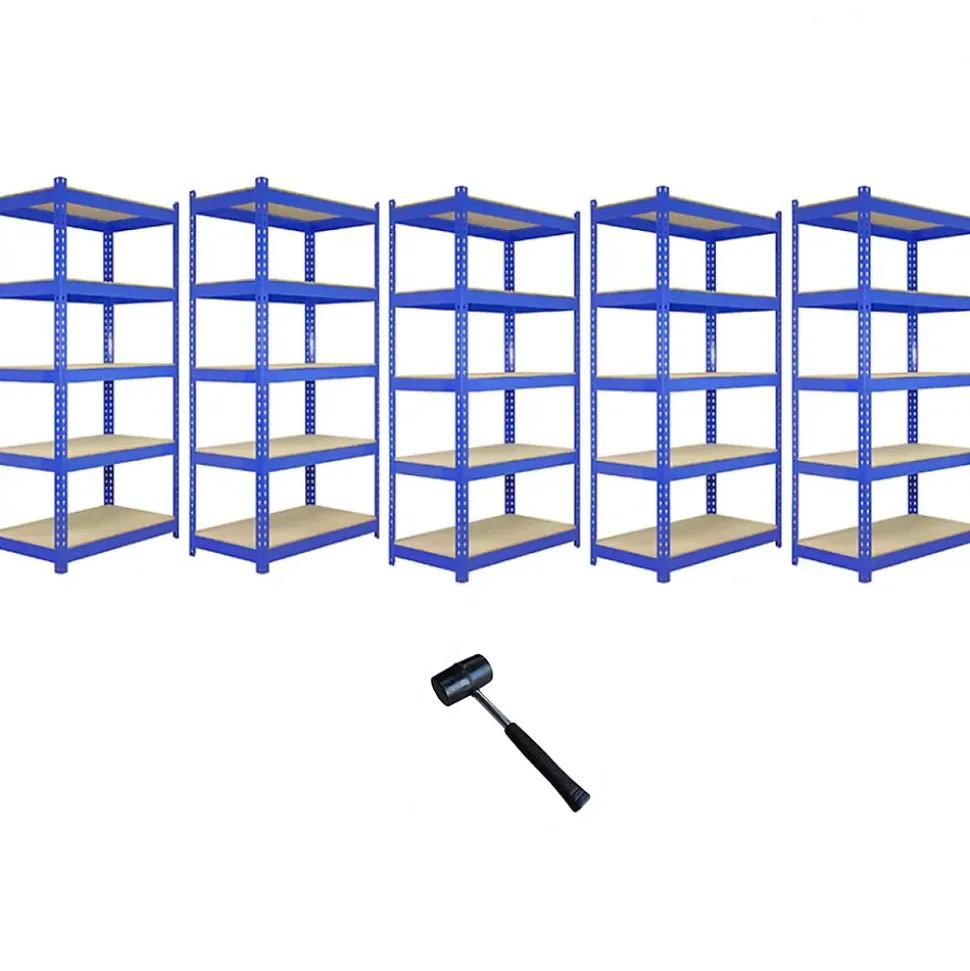 5 x Etagères 90 cm Bleu & Maillet - Q-Rax