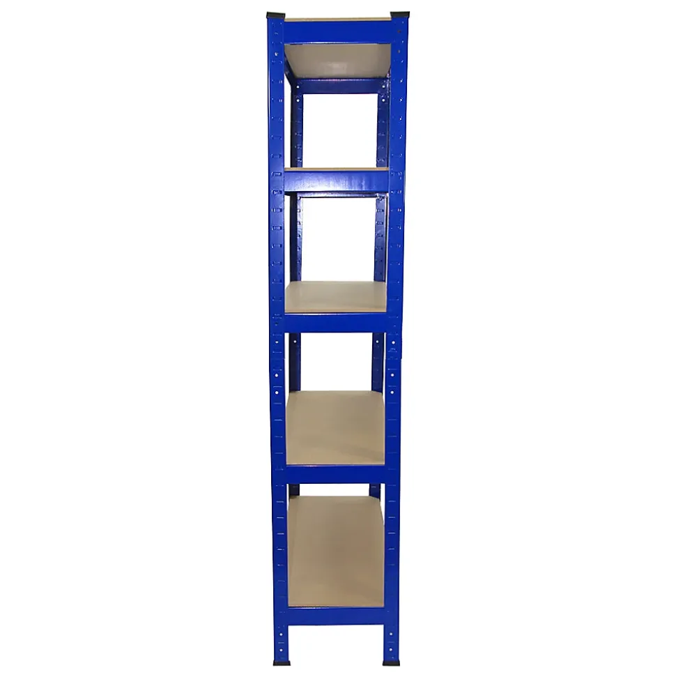 4 x Monster Racking T-Rax Rayonnage Étagère Robuste, Bleu, 75cm L, 30cm P