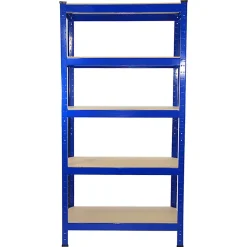 4 x Monster Racking T-Rax Rayonnage Étagère Robuste, Bleu, 75cm L, 30cm P