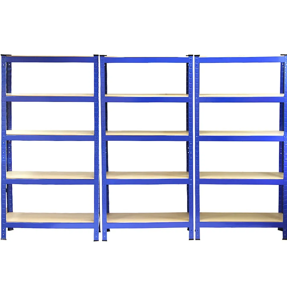 6 x Monster Racking T-Rax Rayonnage Étagère Robuste, Bleu, 75cm L, 30cm P