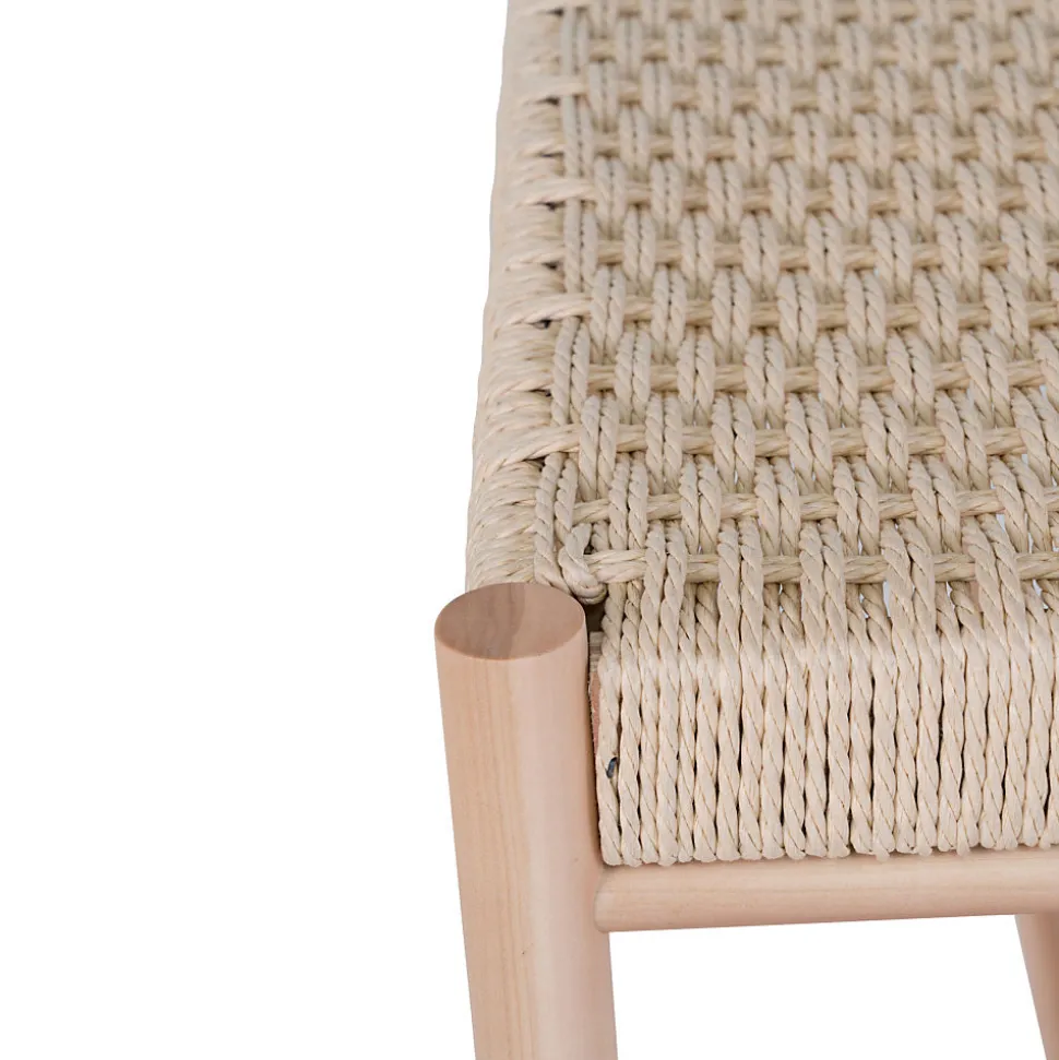 Abano - Banc en bois et corde tressée L80cm - Naturel