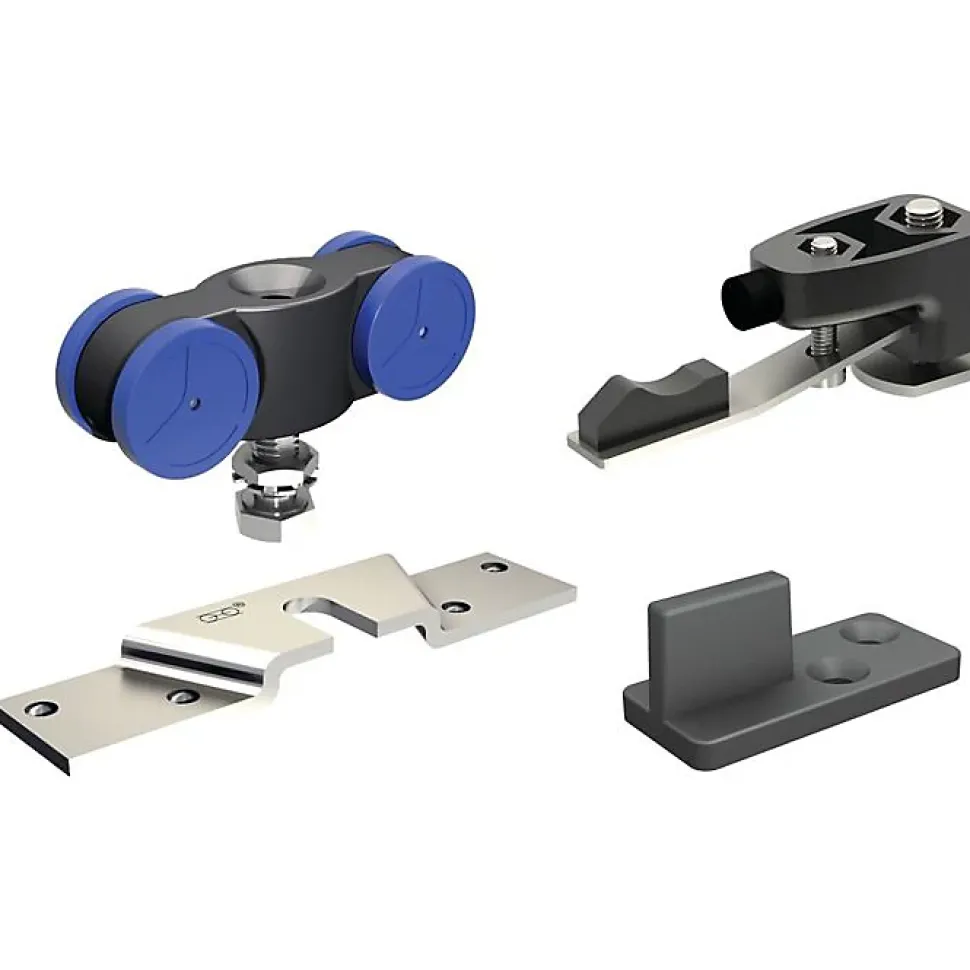 Accessoire pour porte - Mantion - Garnitures SAF de chant 120 kg - Amortisseur ferme-porte - Noir - Réversible
