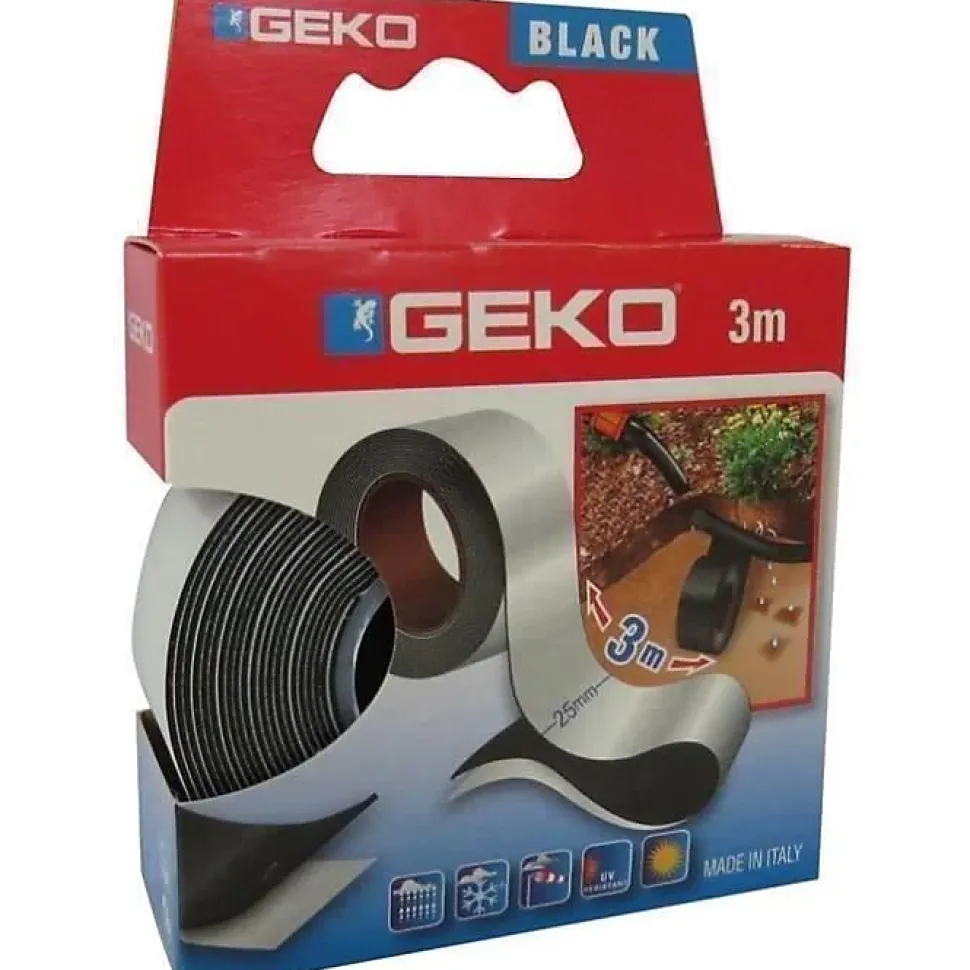 Adhésif autoamalgamant - GEKO - 25 mm x 3 m - Noir - Multi-usages - Brillant