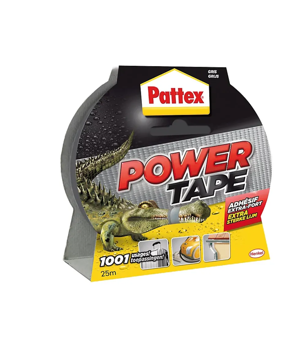 Adhésif de réparation Pattex Power tape gris 25m