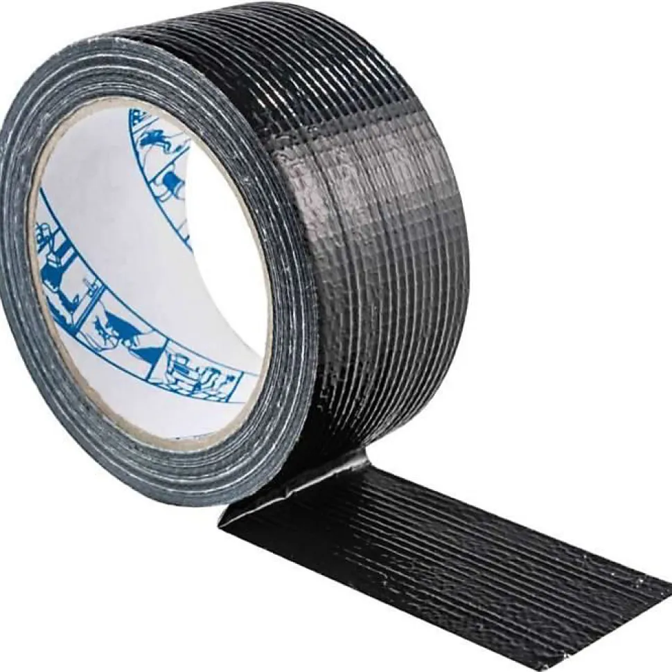 Adhésif toile - GEKO - 50 mm x 25 m - Noir - Multi-usages - Brillant