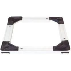 AMIG - Plateau roulant extensible 2600 - 46/65 x 46/65 cm - Acier - Blanc