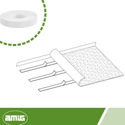 AMIG - Ruban adhésif à deux côtés 512 - 5 m x 12 mm - Blanc