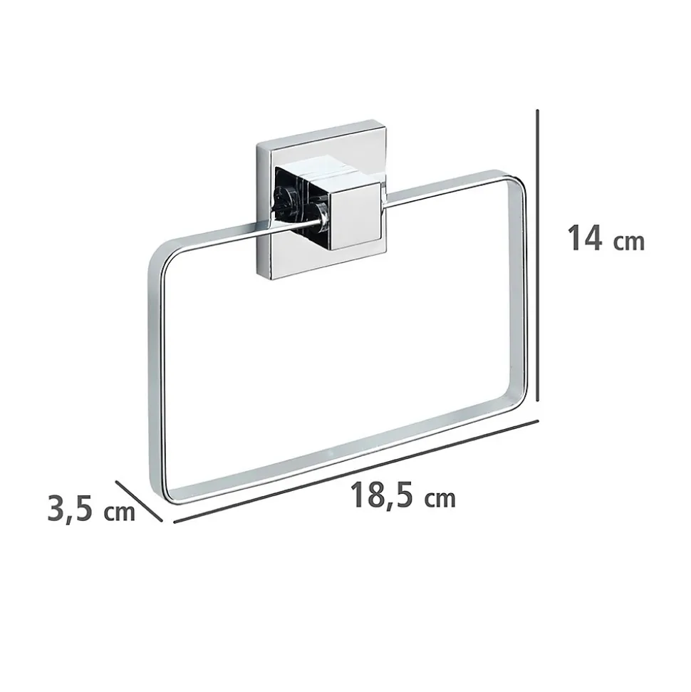 Anneau porte-serviettes en acier inox Quadro