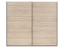 Armoire à 2 portes coulissante coloris chêne Sonoma - Longueur 220 x Profondeur 60 x Hauteur 195,5 cm