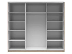 Armoire à 2 portes coulissante coloris chêne Sonoma - Longueur 220 x Profondeur 60 x Hauteur 195,5 cm