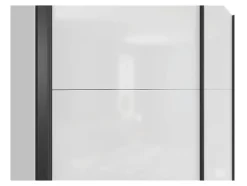 Armoire à 2 portes coulissante coloris Blanc brillant - Longueur 183 x Profondeur 60 x Hauteur 195,5 cm