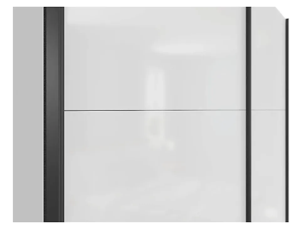 Armoire à 2 portes coulissante coloris Blanc brillant - Longueur 183 x Profondeur 60 x Hauteur 195,5 cm