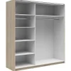 Armoire à 2 portes coulissante coloris chêne Sonoma - Longueur 183 x Profondeur 60 x Hauteur 195,5 cm