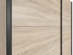 Armoire à 2 portes coulissante coloris chêne Sonoma - Longueur 183 x Profondeur 60 x Hauteur 195,5 cm