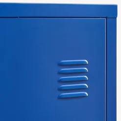 Armoire à casier Kurikka métallique vérouillable 137 x 38 x 38 cm bleu en.casa