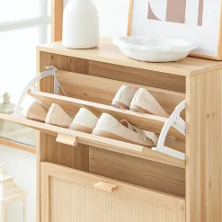 Armoire à Chaussures 2 Abattants, étagère à Chaussures avec 2 Portes, FSR160-N, SoBuy