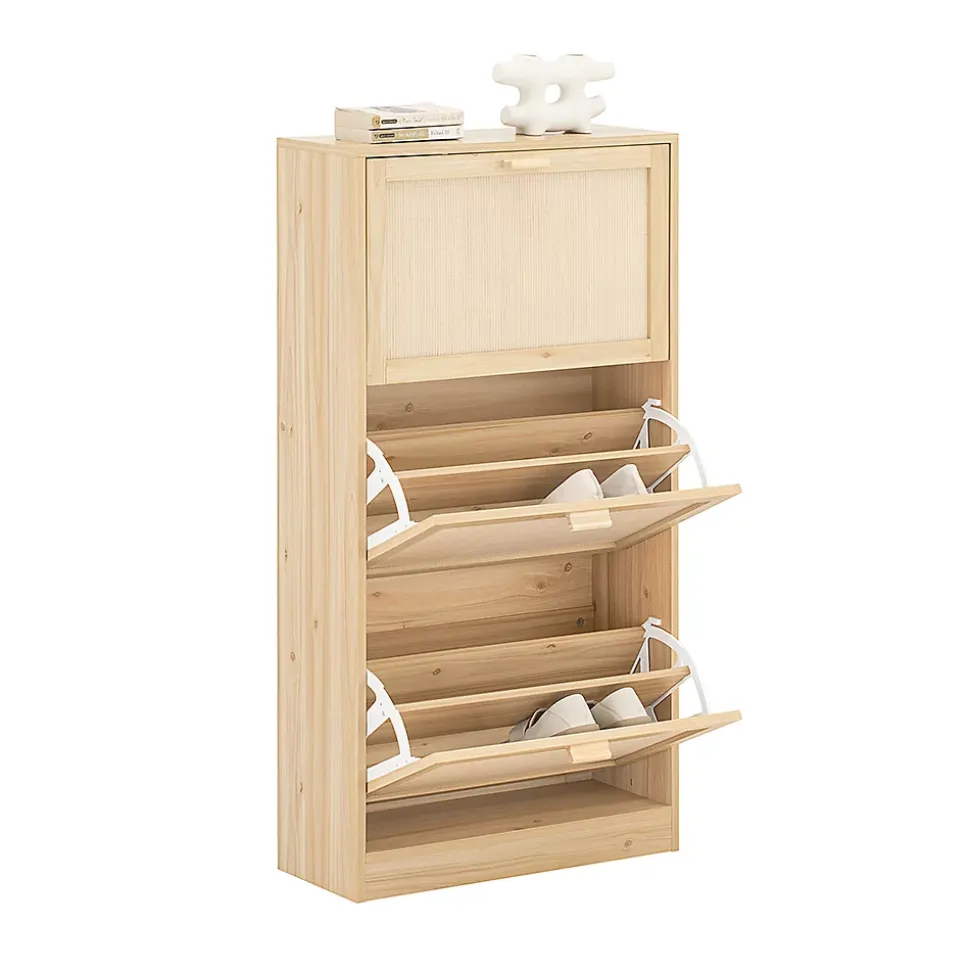 Armoire à Chaussures 3 Abattants étagère à Chaussures avec 3 Portes, FSR159-N, SoBuy