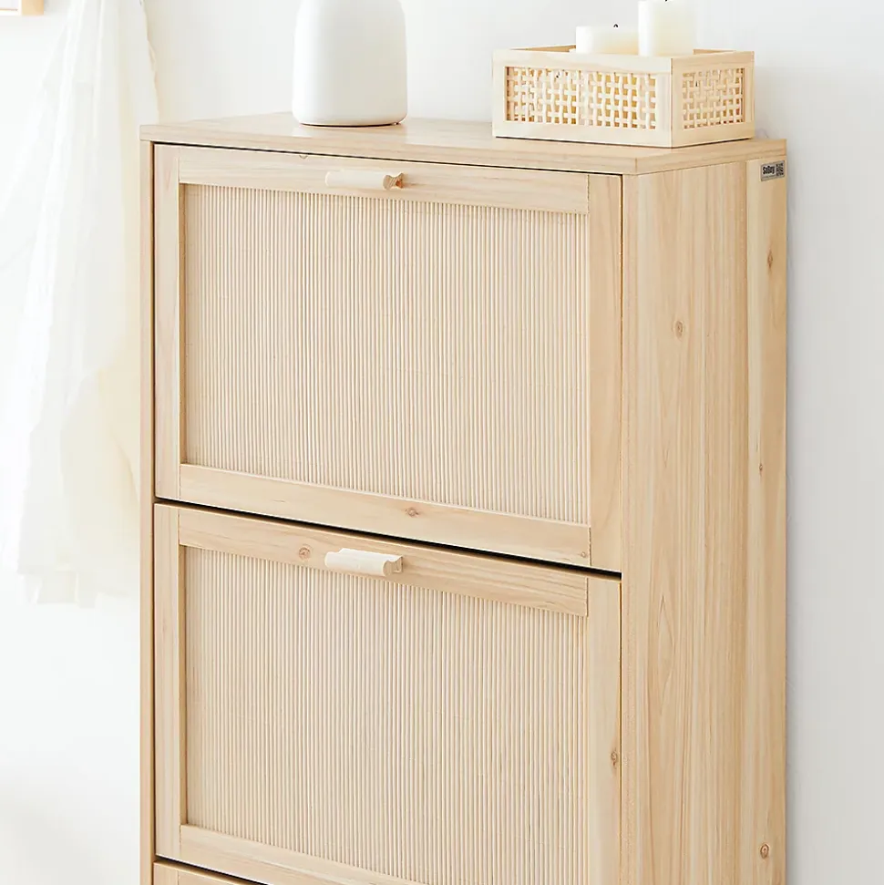 Armoire à Chaussures 3 Abattants étagère à Chaussures avec 3 Portes, FSR159-N, SoBuy