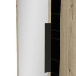 Armoire à chaussures 2 portes et 1 miroir L82,8 cm - EBONY