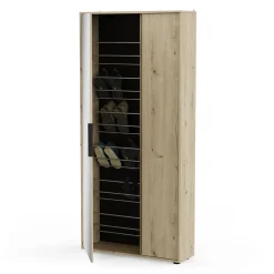 Armoire à chaussures 2 portes et 1 miroir L82,8 cm - EBONY