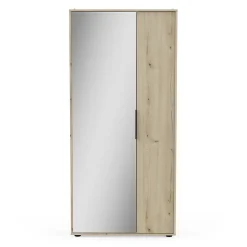 Armoire à chaussures 2 portes et 1 miroir L82,8 cm - EBONY