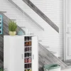 Armoire à Chaussures avec 2 portes coloris blanc - hauteur 101 x profondeur 36 x largeur 75 cm