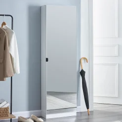 Armoire à chaussures Meura 160 x 48 x 20 cm blanc en.casa