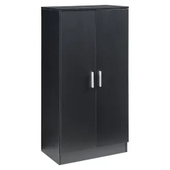 Armoire à chaussures Notribontaa avec 2 portes 108 x 55 x 35 cm noir en.casa
