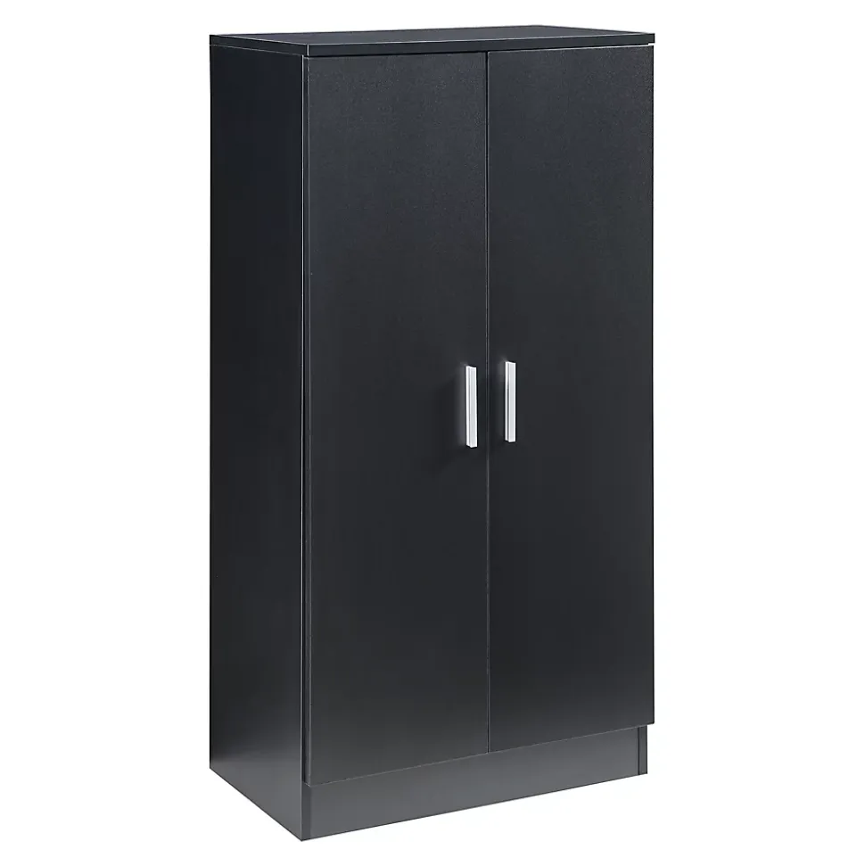 Armoire à chaussures Notribontaa avec 2 portes 108 x 55 x 35 cm noir en.casa