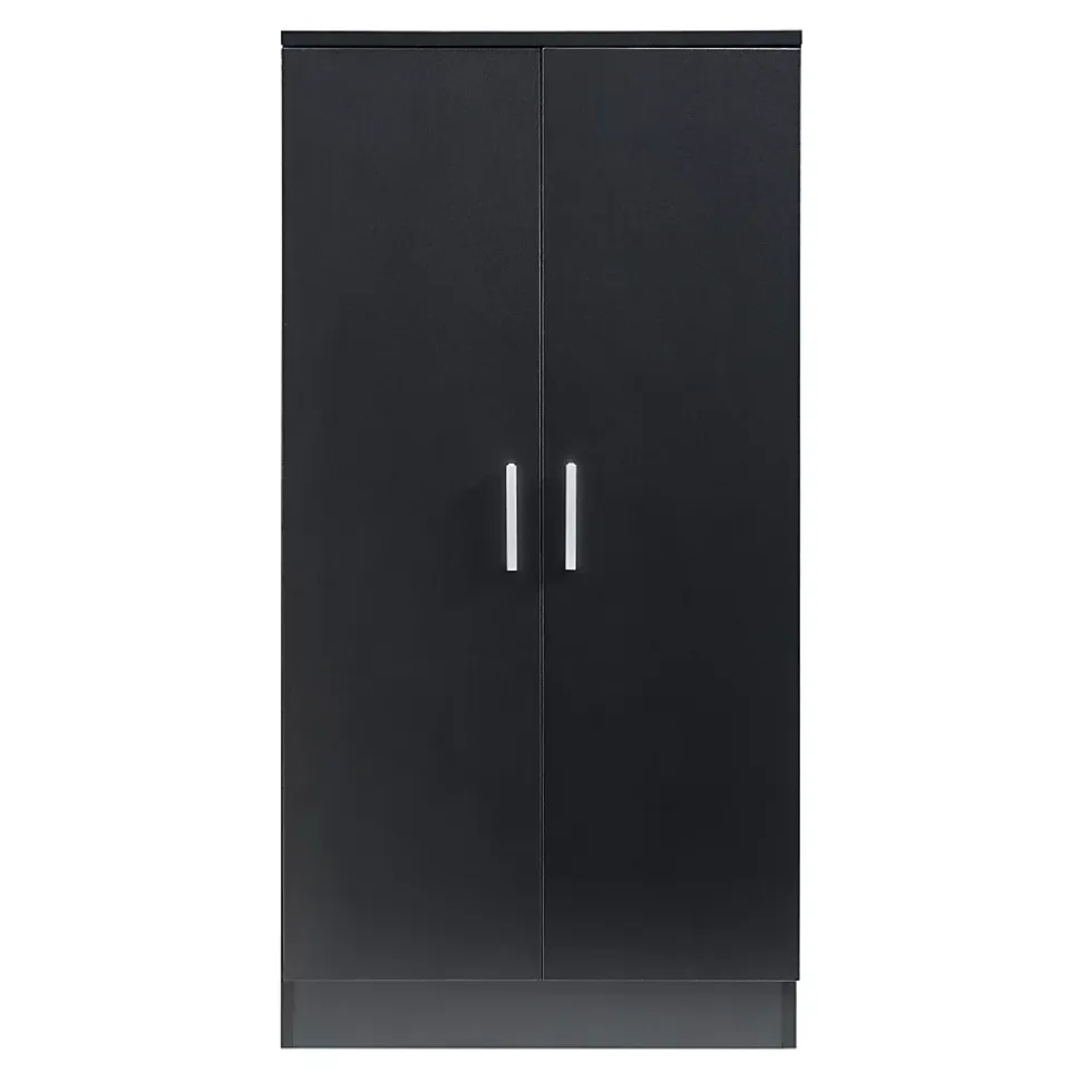 Armoire à chaussures Notribontaa avec 2 portes 108 x 55 x 35 cm noir en.casa