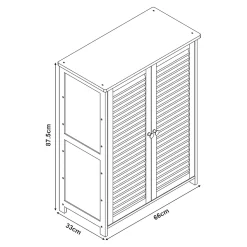 Armoire à chausures Klamp bambou 88 x 66 x 33 cm naturel en.casa
