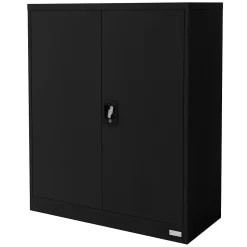 Armoire à Dossiers Verrouillable 90x40x109 cm, Noir, en Acier
