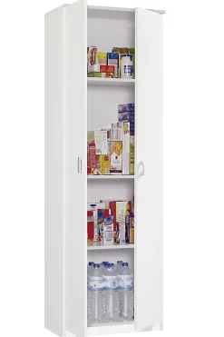 Armoire / meuble de rangement,coloris blanc - Hauteur 180 x Longueur 60 x Profondeur 35 cm