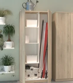 Armoire / meuble de rangement coloris Cambrian - Hauteur 180 x Longueur 80 x Profondeur 35 cm