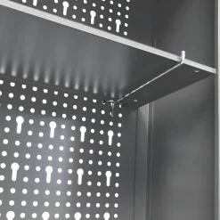 Armoire à outils murale Style Industriel Métal Gris et noir vidaXL