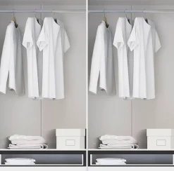 Armoire / placard de rangement de 4 portes + 2 tiroirs coloris Chêne Cambrian - longueur 202 x profondeur 51 x hauteur 200 cm
