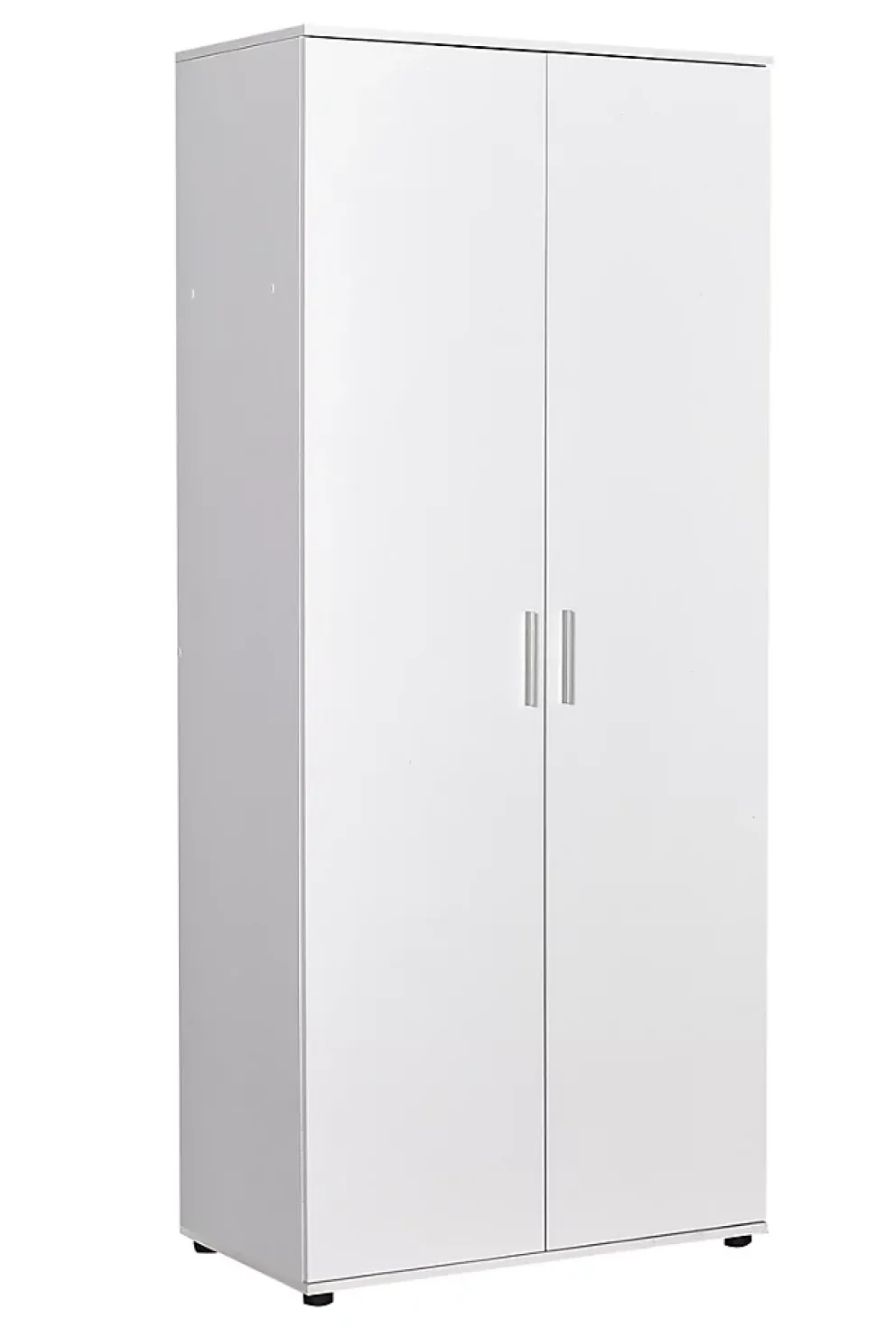 Armoire / placard de rangement de 2 portes coloris blanc - longueur 80 x profondeur 47 x hauteur 187 cm
