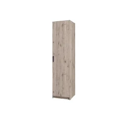 Armoire 1 porte FLEX Chene Wellington Rangement design compact avec penderie