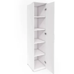 Armoire 1 porte pour dressing collection MODULO coloris blanc avec LED incluses.