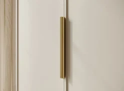Armoire 4 portes avec 2 tringles et étagères 200 cm FRAME grège