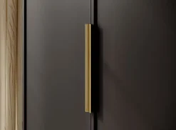 Armoire 3 portes avec deux tringles 150 cm FRAME noir