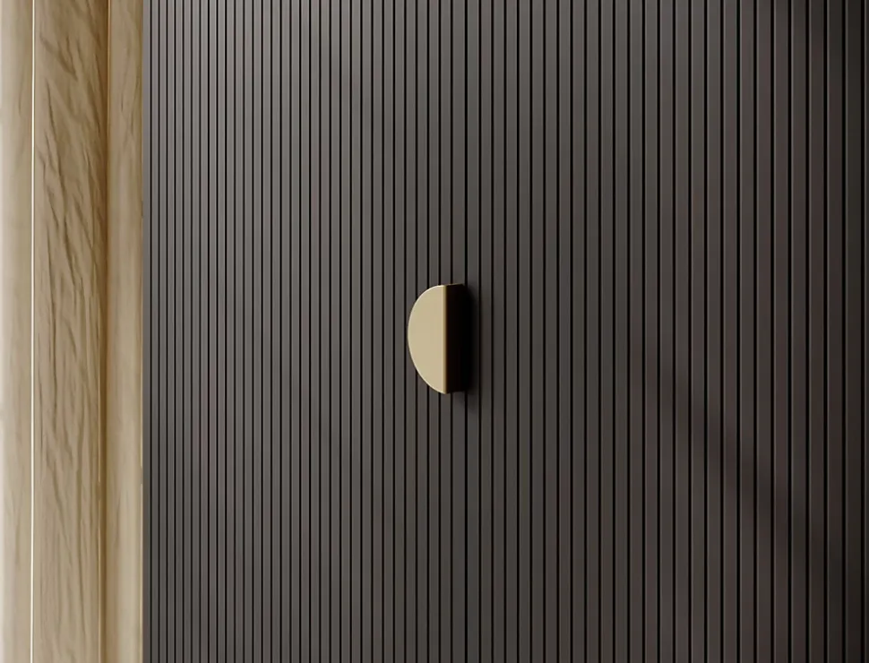 Armoire 3 portes avec tringle et étagères 150 cm FRAME noir